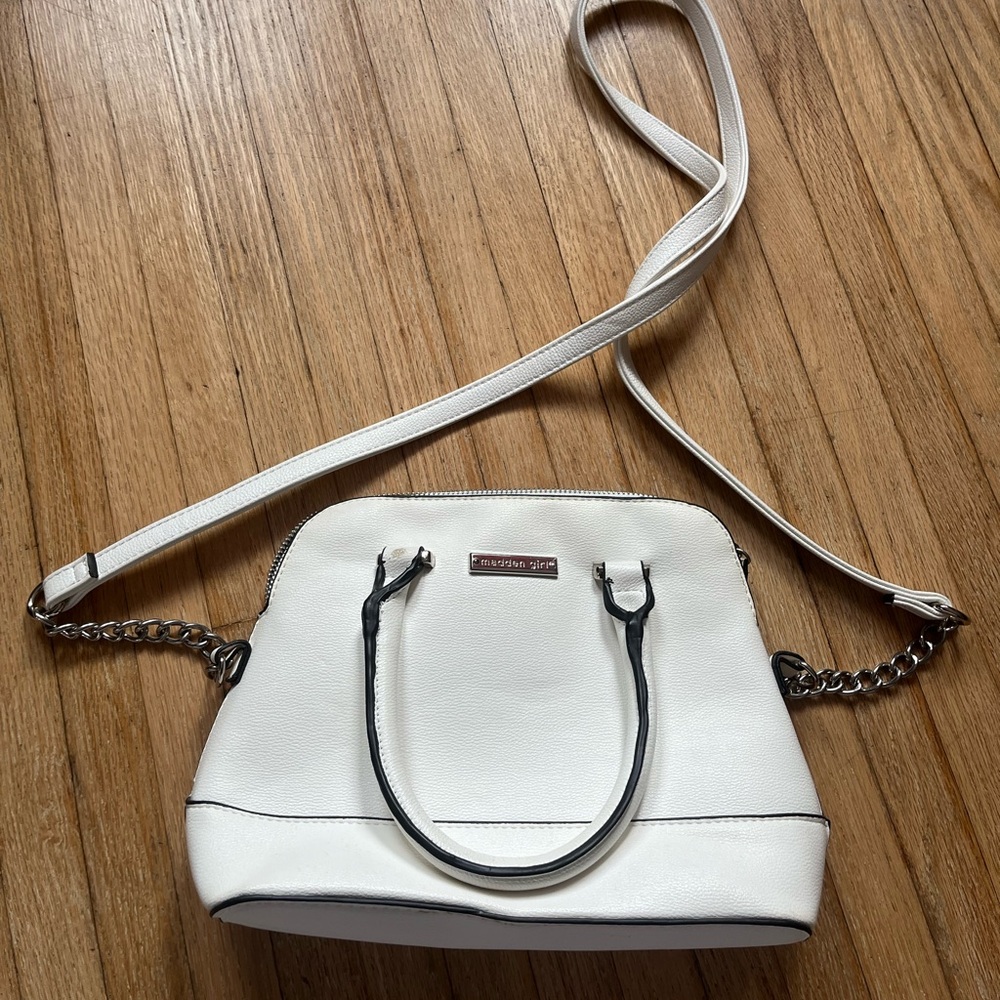 White Madden Girl Purse / White Leather Crossbody Purse